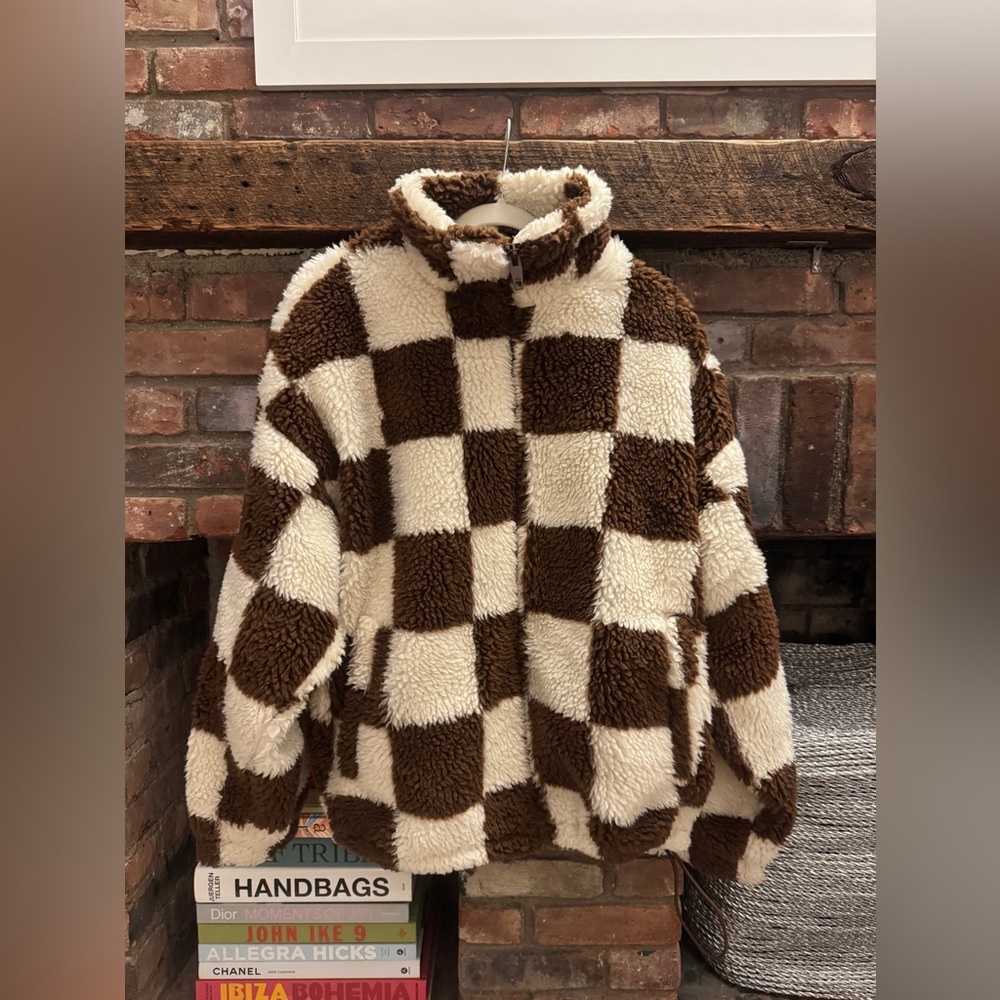 Zara Checkered Fleece